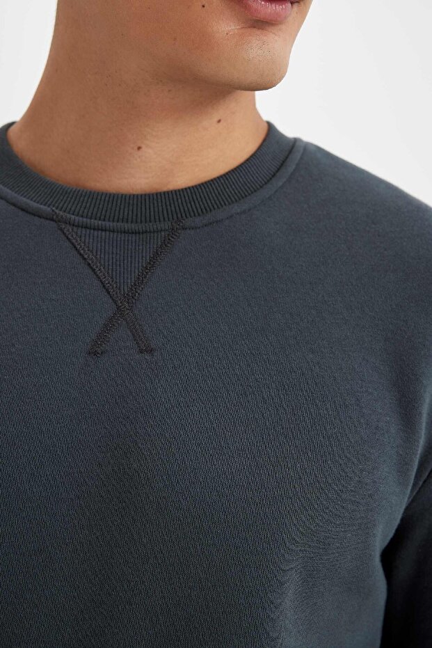 Antrasit Erkek Sweatshirt - 5