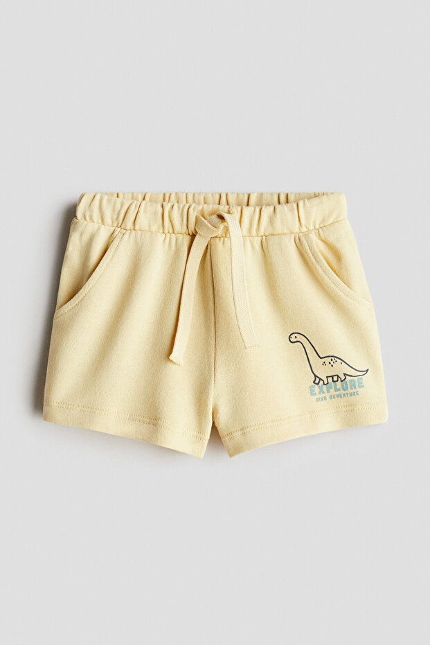 Baskılı Sweatshirt Şort - 1