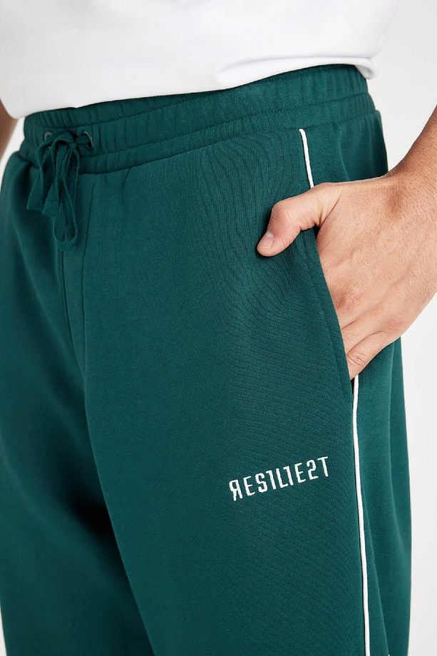 Regular Fit Jogger Eşofman Altı Fleto Cepli Baskılı Beli Bağcıklı Lastikli Paça D2025AX24WN - 8