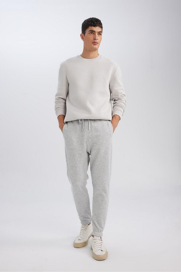 Jogger Eşofman Altı Standart Fit Basic Düz Beli Bağcıklı Lastikli Paça Cepli A6468ax24au - 5