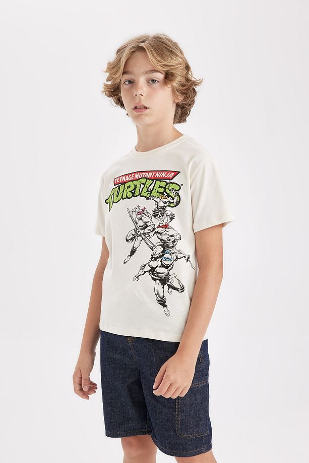 Erkek Çocuk Ninja Turtles-retro Bisiklet Yaka Kısa Kollu Tişört D1368a824sm - 3