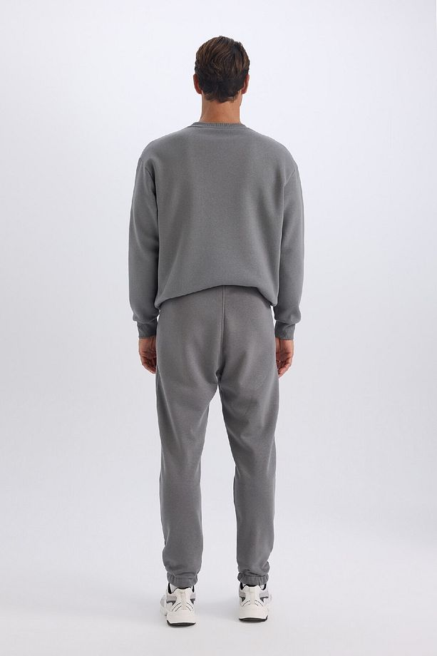 Jogger Eşofman Altı Standart Fit Basic Düz Beli Bağcıklı Lastikli Paça Cepli A6468AX24AU - 7