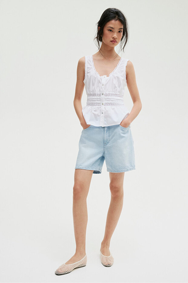 Peplumlu Kolsuz Üst - 3