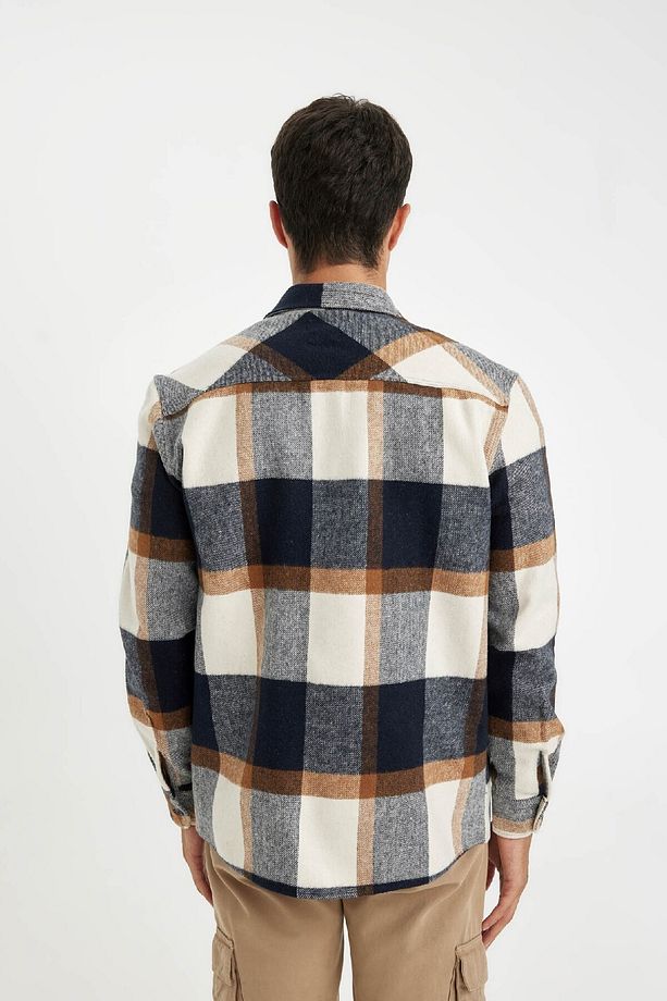 Regular Fit Kareli Oduncu Flanel Uzun Kollu Gömlek A5553ax24au - 7