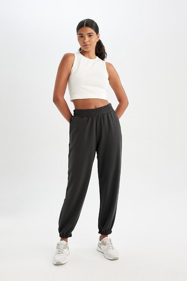 Fit Oversize Geniş Kalıp Sporcu Eşofman Altı Çift Cepli Jogger Paça Standart Boy Skuba Dalgıç - 6