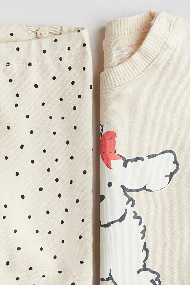 2 Parçalı Pamuklu Jarse Set - 2