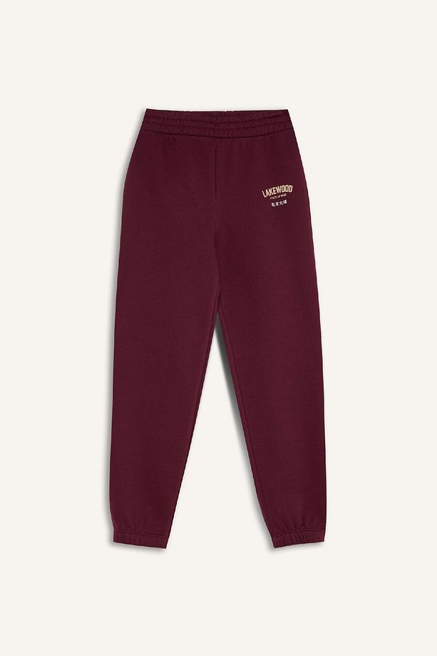 Kız Çocuk Standart Fit Beli Paçası Lastikli Baskılı Jogger Eşofman Altı D2295A824WN - 7