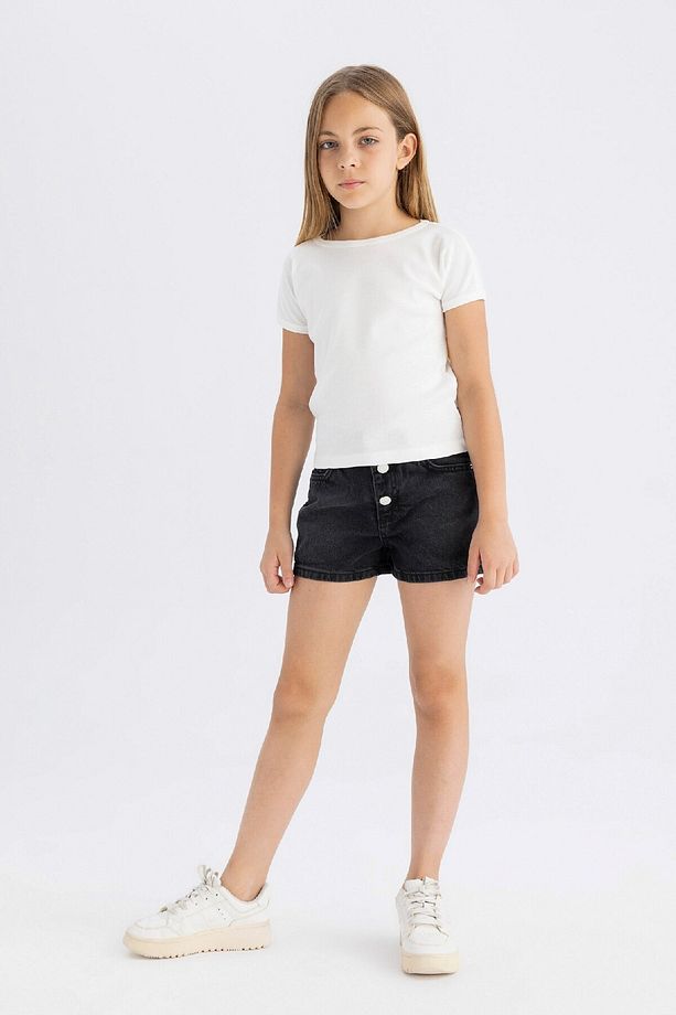 Kız Çocuk Mom Fit Jean Şort D1712A824SM - 2