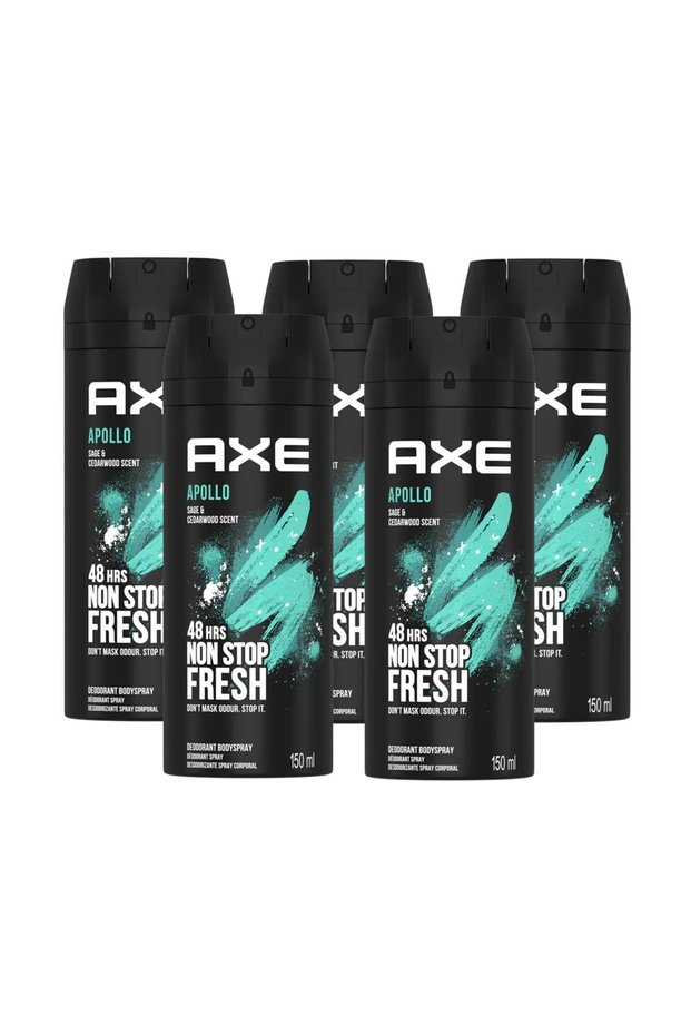 Deodorant spray barbati Axe Apollo, 5 x 150 ml