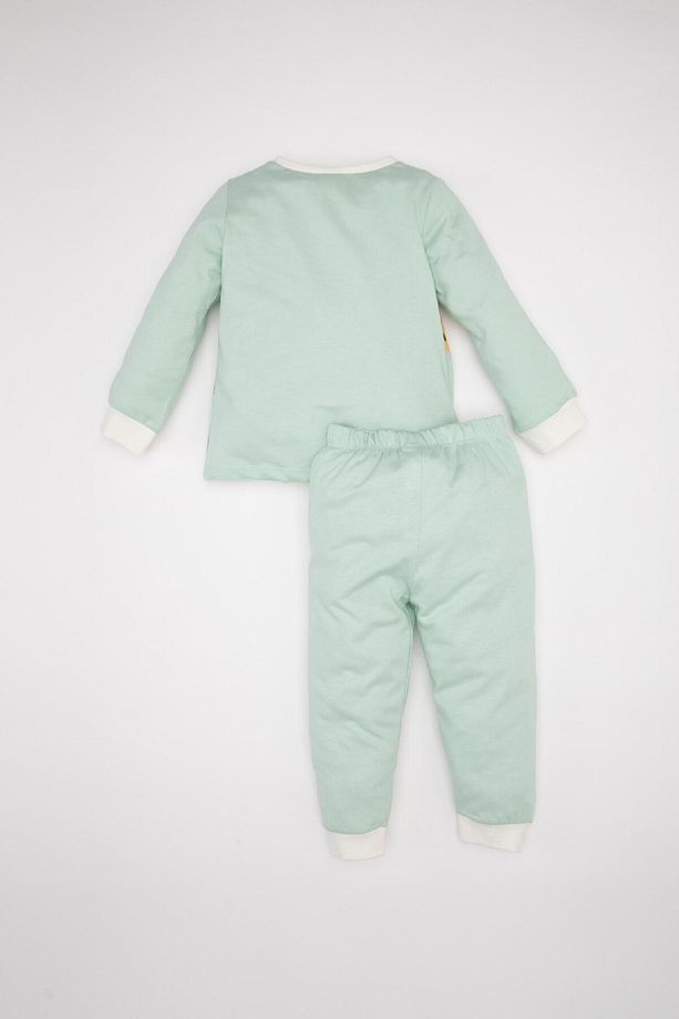 Erkek Bebek 4lü Pijama Takımı Dinazor Baskılı Penye Uzun Kollu Üst Uzun Alt D3529a524wn - 7