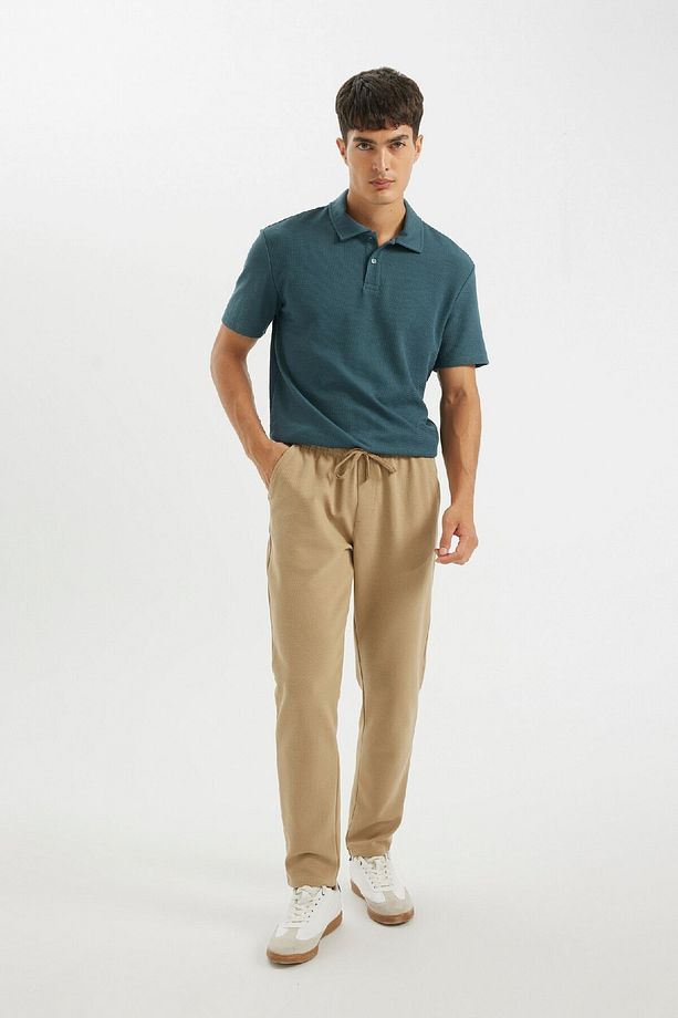 Jogger Pantolon Basic Düz Beli Bağcıklı Cepli Düz Paça C6022ax24au - 3