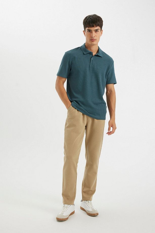 Jogger Pantolon Basic Düz Beli Bağcıklı Cepli Düz Paça C6022ax24au - 1