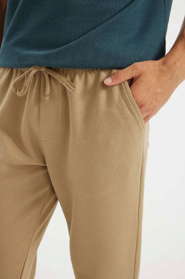 Jogger Pantolon Basic Düz Beli Bağcıklı Cepli Düz Paça C6022ax24au - 5