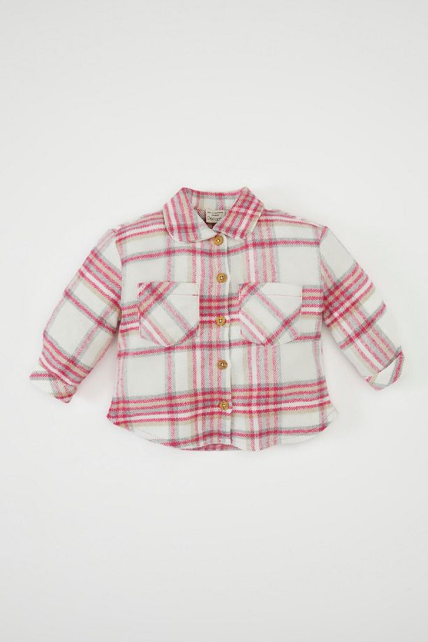 Kız Bebek Ekose Desenli Flanel Uzun Kollu Gömlek D3044a524wn - 1