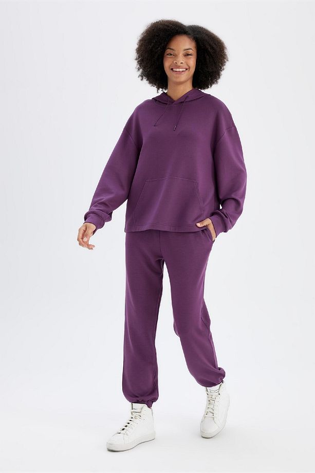Fit Sporcu Jogger Eşofman Altı Standart Fit Modal Çift Cepli Basic Düz B1794ax24au - 6