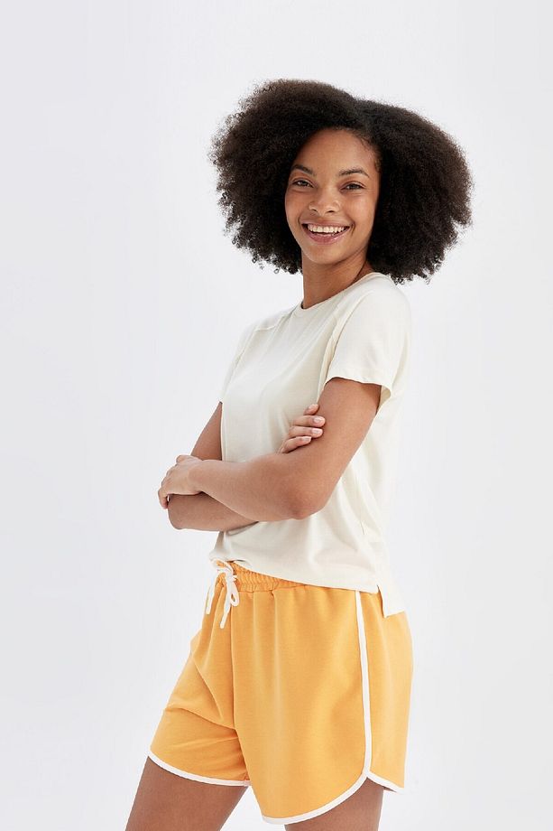 DeFactoFit Standart Fit Sporcu Kısa Paça Şort B0108AX24HS - 4
