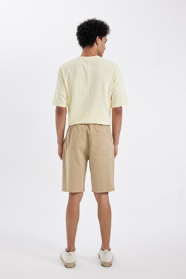 Regular Fit Esnek Bantlı Paça Gabardin Bermuda Şort D2899ax24hs - 7