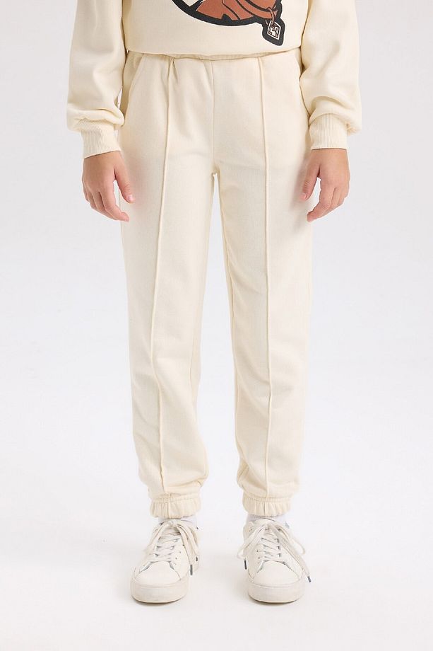 Kız Çocuk Beli Paçası Lastikli Basic Düz Jogger Eşofman Altı D3201a824wn - 4