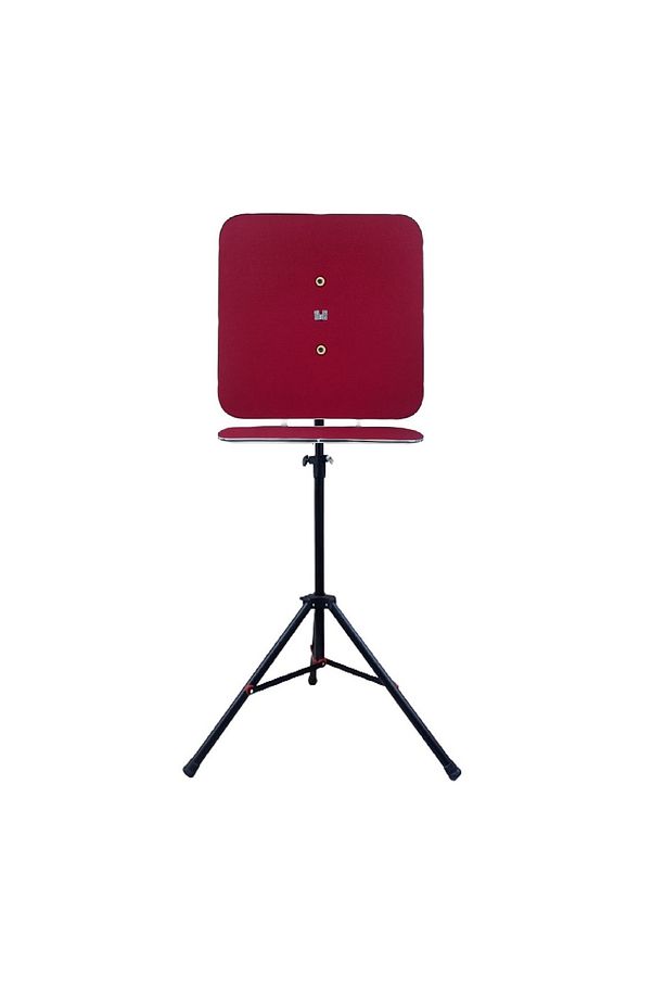 Raf Düzenekli Tripod Ayaklı Kare Dart Arkalık, Bordo - 1