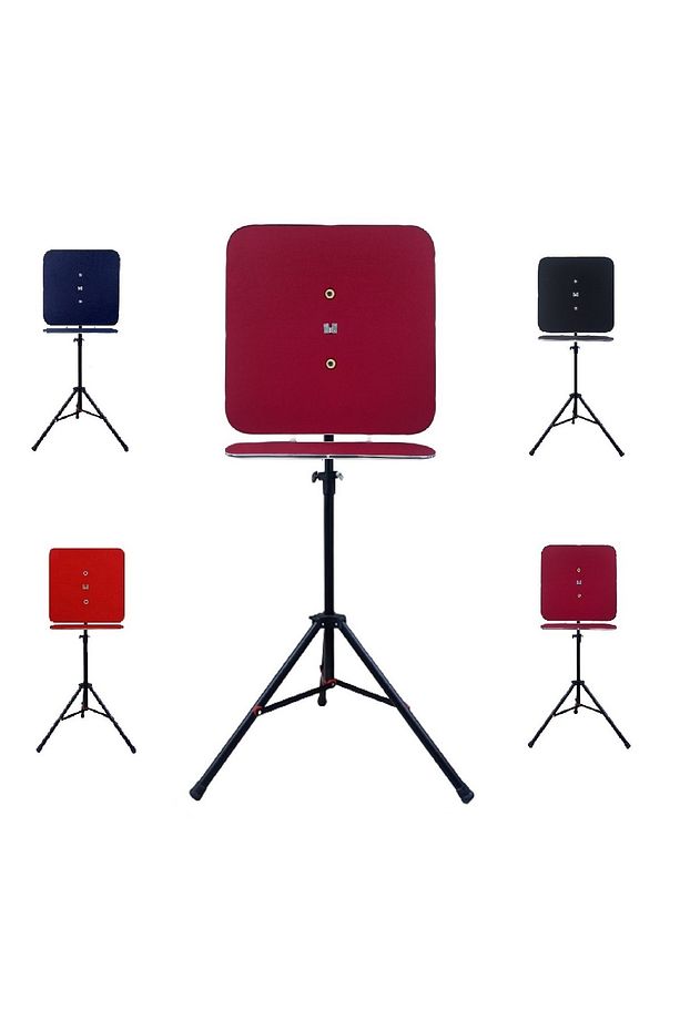 Raf Düzenekli Tripod Ayaklı Kare Dart Arkalık, Bordo - 2