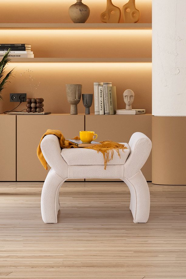 Zenn Coco Kumaşlı Modern Puf Bench - 2