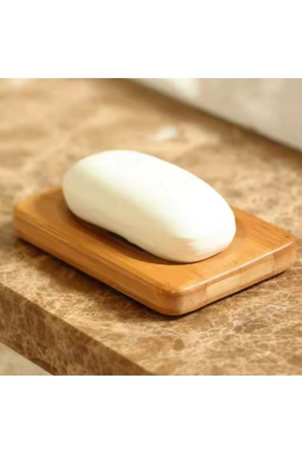 Kamptek Ahşap Bambu Katı Sabunluk 2 Adet Set Lavabo Sabunluk - 5