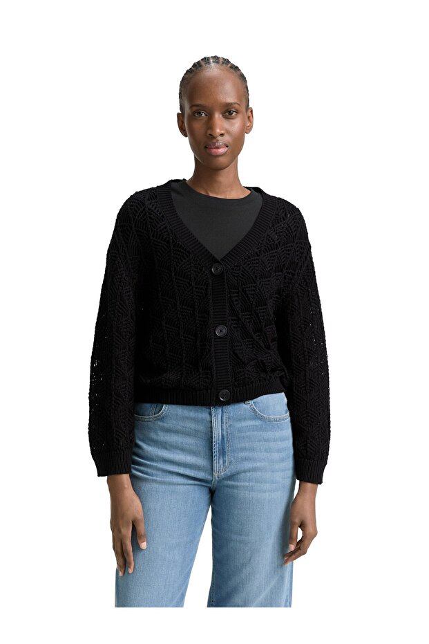 durchbrochene Strickjacke - 4