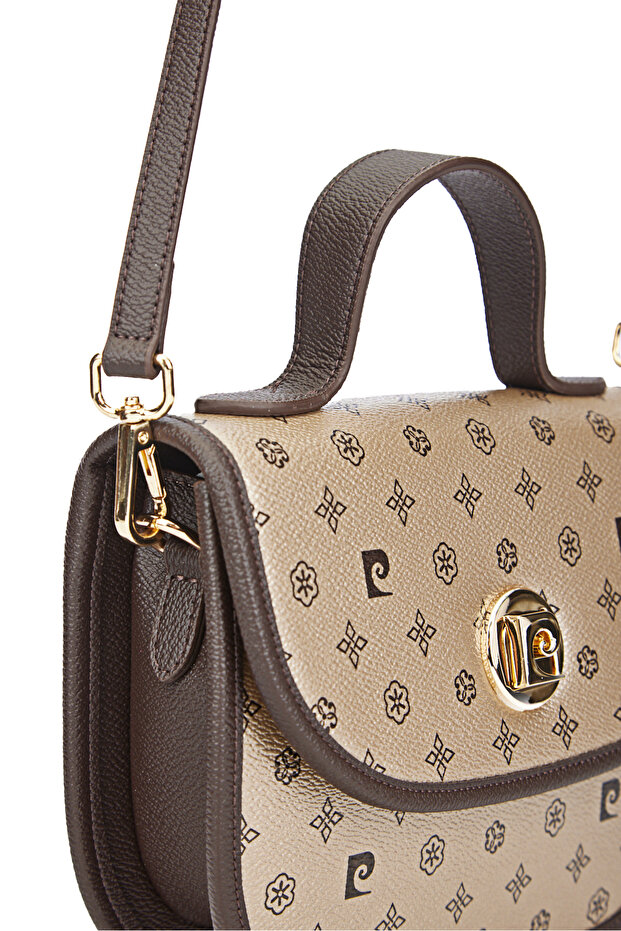 Altın Monogram Kadın Omuz Çantası 05po25y2064 - 5