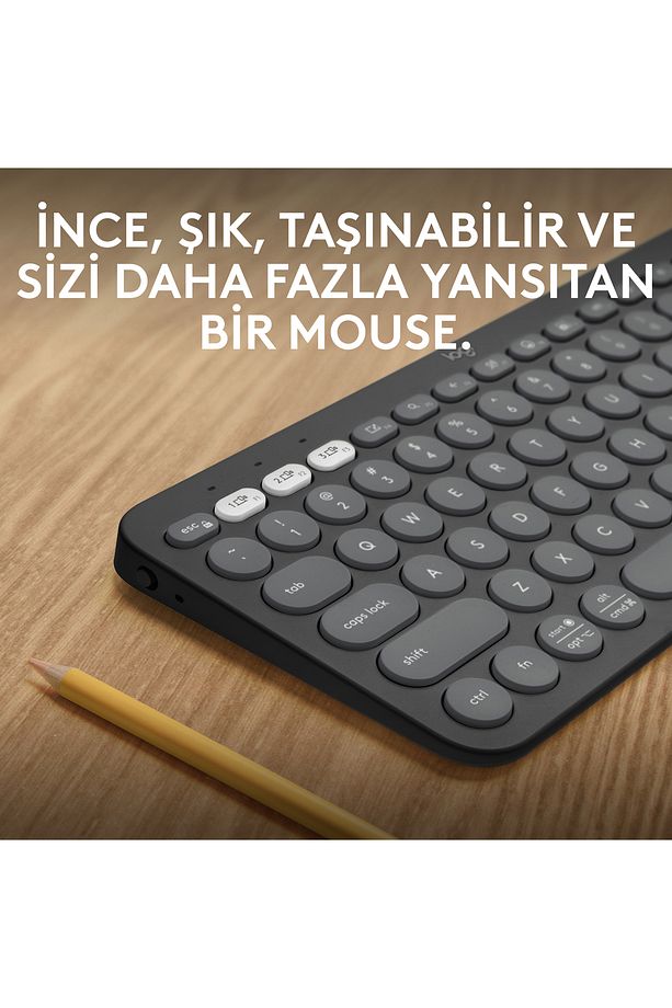 K380s Pebble Keys 2 Çoklu Cihaz Özellikli Bluetooth Türkçe Q Klavye - Siyah 920-011859 - 3