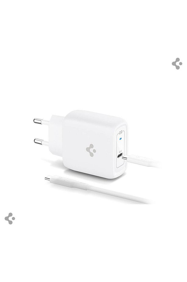 45W GaN USB-C Adaptör + USB-C Örgü Şarj Kablo - Super Hızlı Şarj Type-C PE2015 White - ACH02589 - 1
