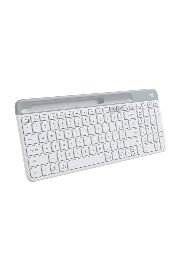 K580 Ultra İnce Çoklu Cihaz Özellikli Türkçe Bluetooth Klavye - Beyaz - 1