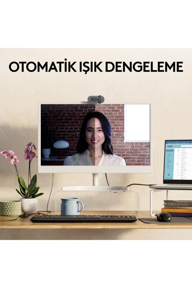BRIO 100 Full HD 1080p Gizlilik Kapaklı Mikrofonlu Web Kamerası - Siyah - 4