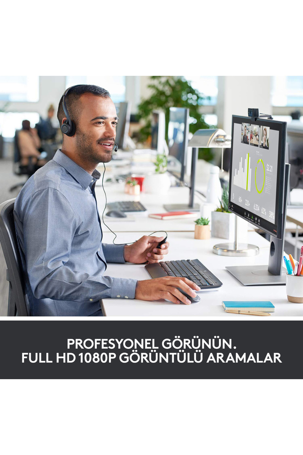C920 PRO HD 1080p Stereo Ses ile Web Kamerası - Siyah - 3