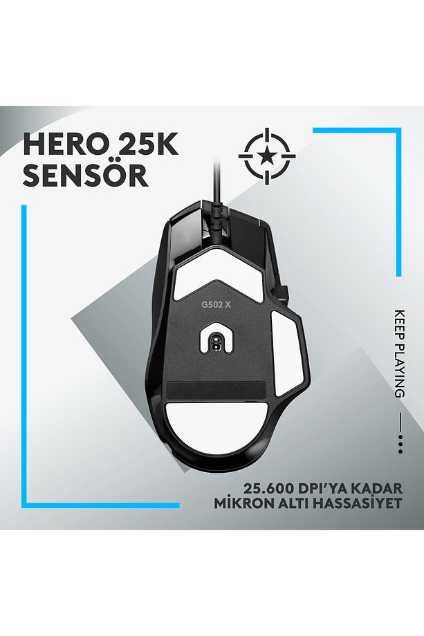 G G502 X Kablolu Oyuncu Mouse Siyah - 4