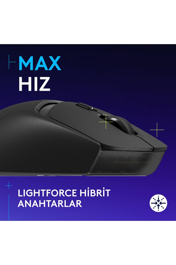 G G309 LIGHTSPEED HERO 25K Sensörlü PC ve Mac ile Uyumlu Kablosuz Oyuncu Mouse - Siyah - 3