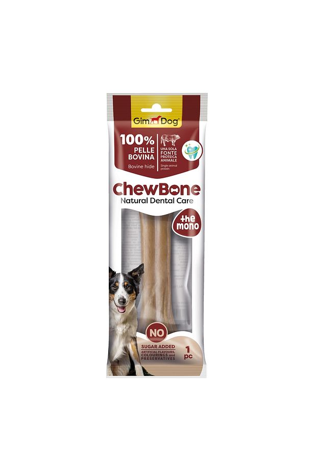 Chew Bones Press Köpek Çiğneme Kemiği 8’’ 150 gr 1li Naturel - 1