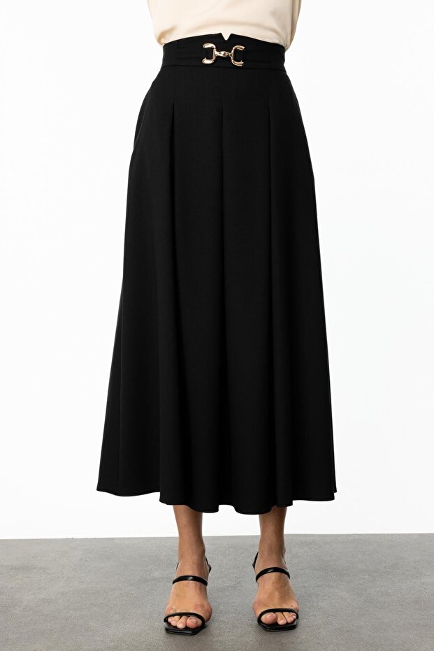 Maxi Boy Kalın Pileli Etek - 3