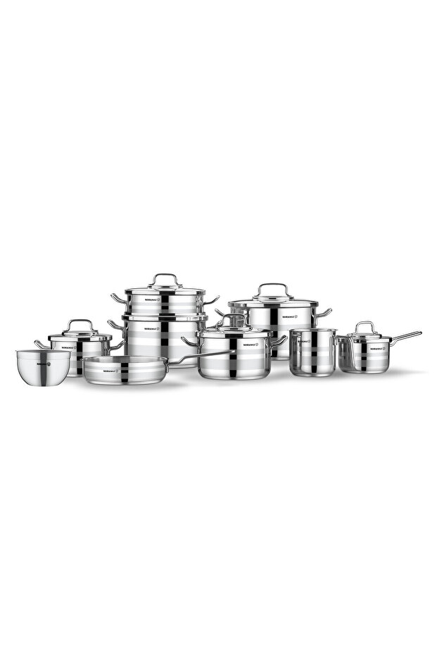 Astron 15 Pieces Stainless Steel Cookware Set