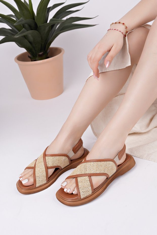 Elisha Elastic Women's Daily Straw Sandals