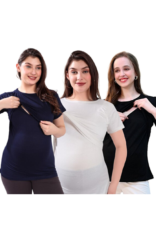 Pack of 3 Soft & Comfortable Maternity & Nursing Pullon Top for Women