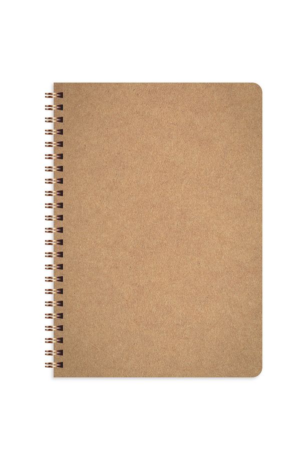 A5 Kraft Karton Kapak 70 Yaprak 110 gram Noktalı Not Defteri - 7