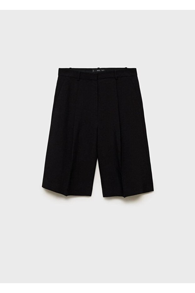 Keten Karışımı Bermuda Şort - 3