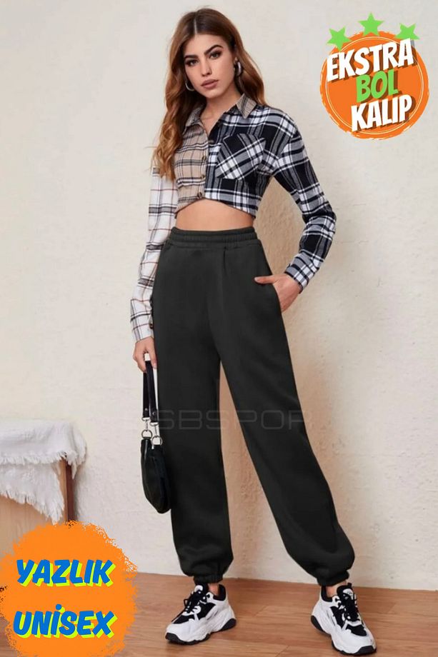 Yazlık 2 Iplik Salaş Oversize Eşofman Altı Jogger - 4