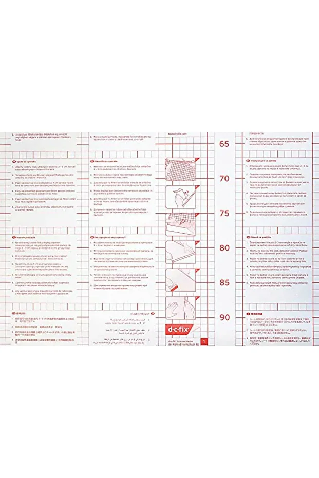 346-8325 Çiçek Desen Transparan Yapışkanlı Folyo (67,5CM X 1MT) - 5