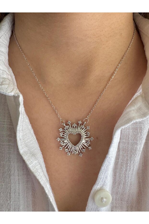 Shining Heart Steel Necklace