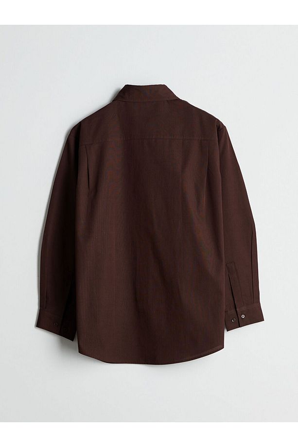 LCW Modest Kahverengi Poplin Kadın Gömlek Tunik - 6