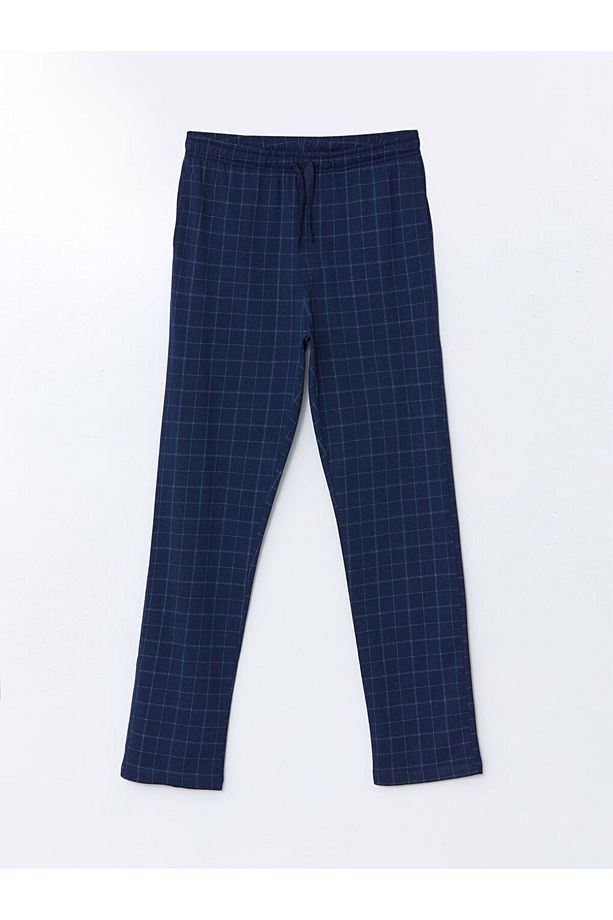 Yeşil Standart Kalıp Ekose Erkek Pijama Alt - 1