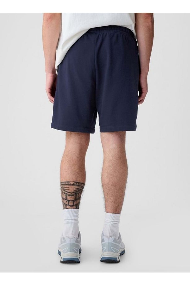 V-frch Ft Herıtage Logo Short Havlu Kumaş Şort Erkek Şort Lacivert - 5