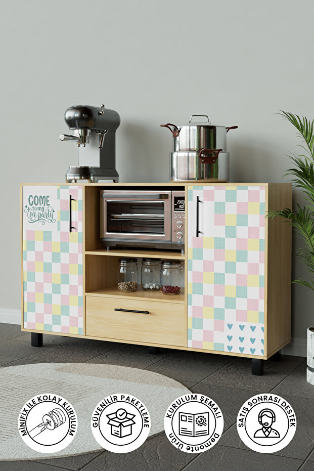 Soft Design "robusta" Kahve Köşesi Mutfak Dolabı Çok Amaçli Mutfak Standi - 1