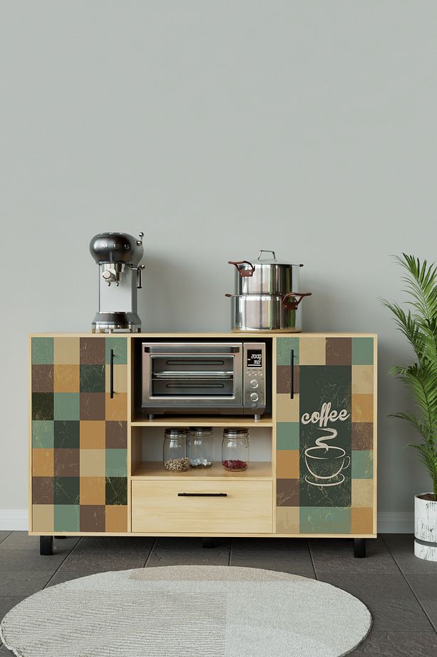 Nostalgic Design "robusta" Kahve Köşesi Mutfak Dolabı Çok Amaçli Mutfak Standi - 2